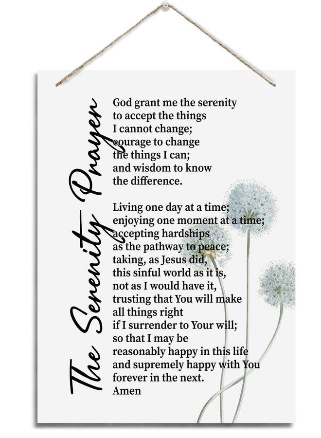 BQL Inspirational Wall Decor, Decorative Hanging Wood Signs, Bible Verse Hanging Sign, Christian Home Decor, Farmhouse Decor for Home Wall, Scripture Decor Art, The Serenity Prayer Wall Sign - Image 1